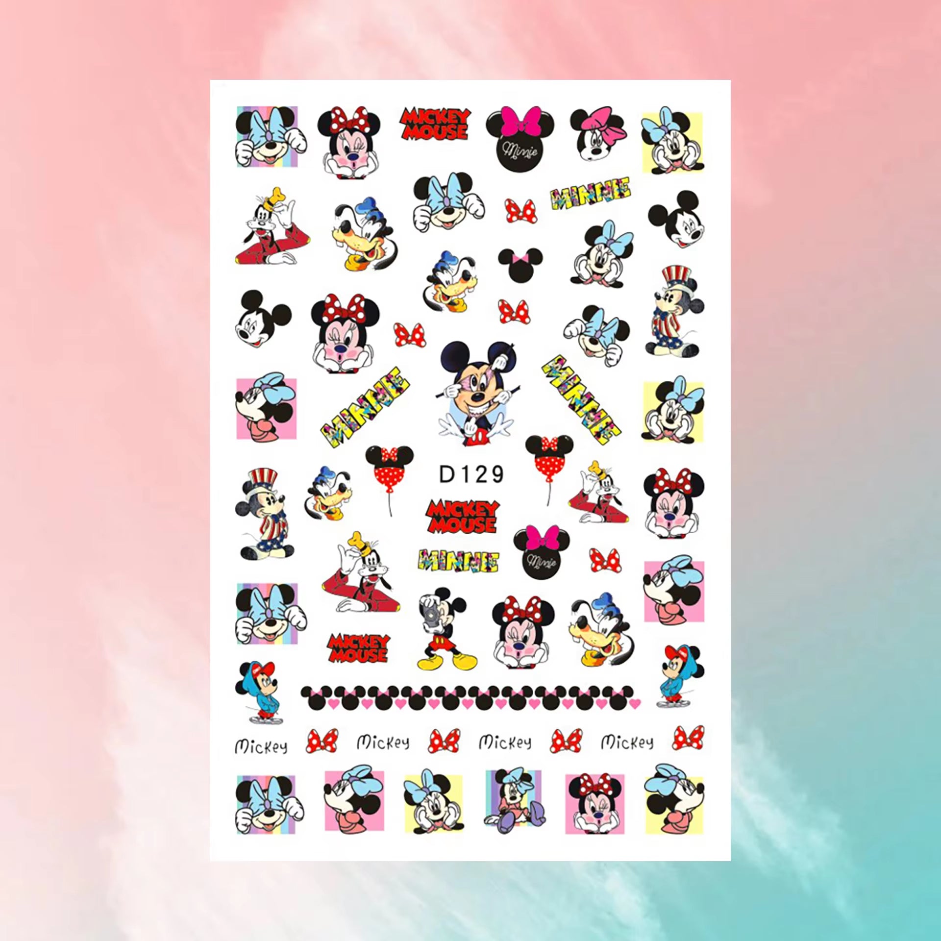 ✨FREE - Mickey Minnie Nail Art Decal (10 pcs)