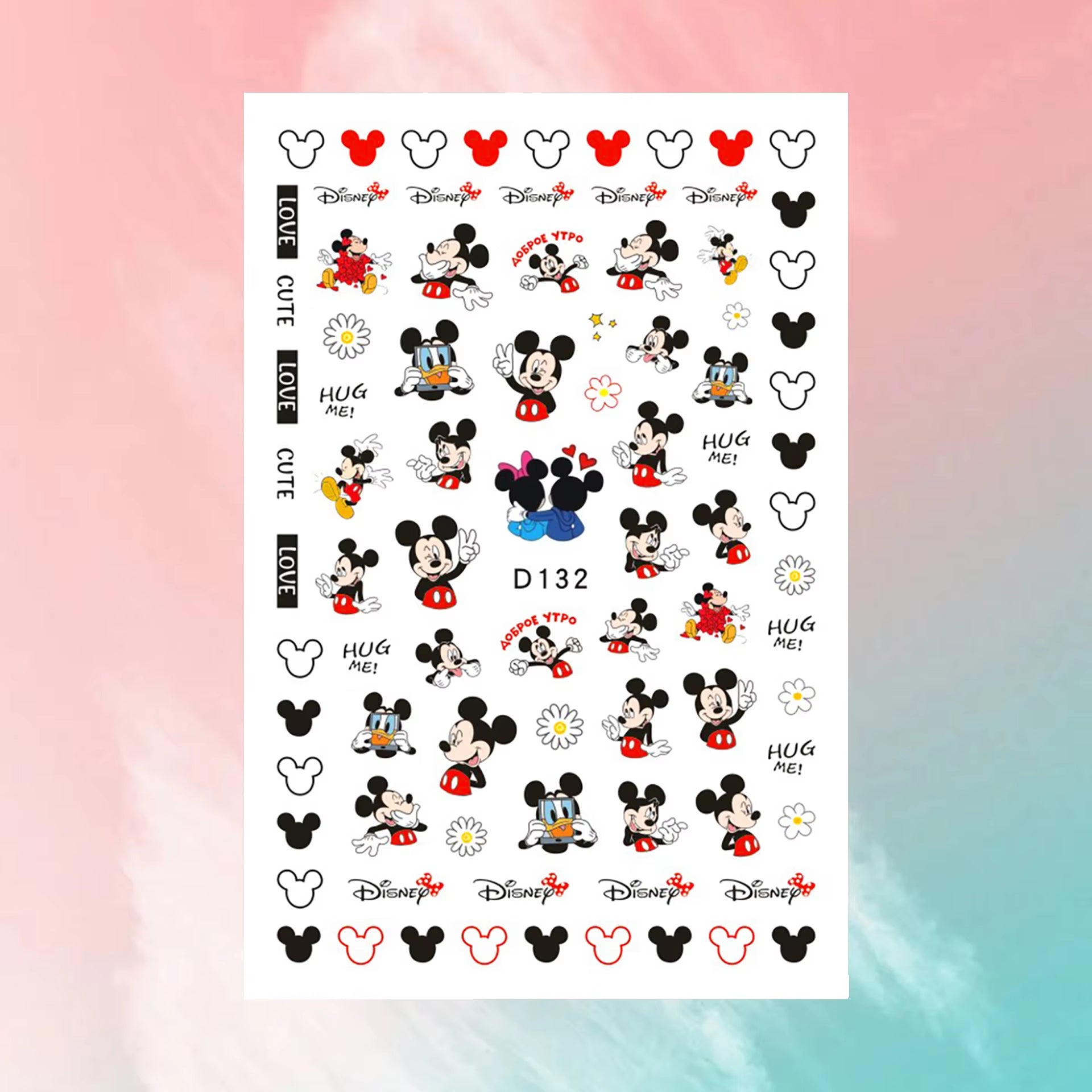 ✨FREE - Mickey Minnie Nail Art Decal (10 pcs)