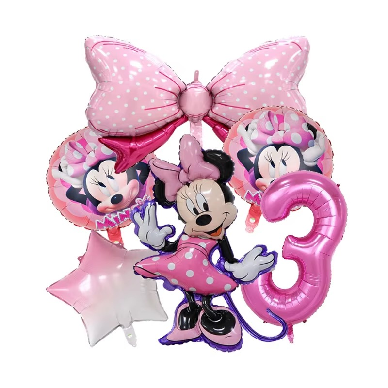 Minnie Bow Balloon Bundle (6 Pcs Set)