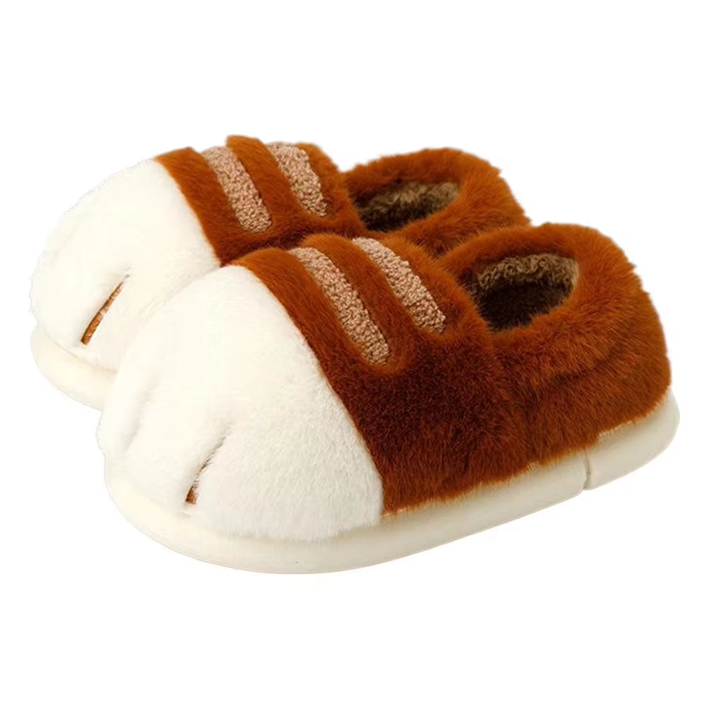 Warm 3D Cat Paws Furry Slippers