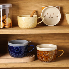 Playful Kitty Ceramic Mug Set