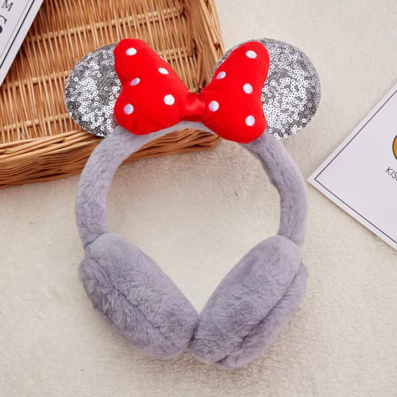 Minnie Bow Plush Ear Muffs