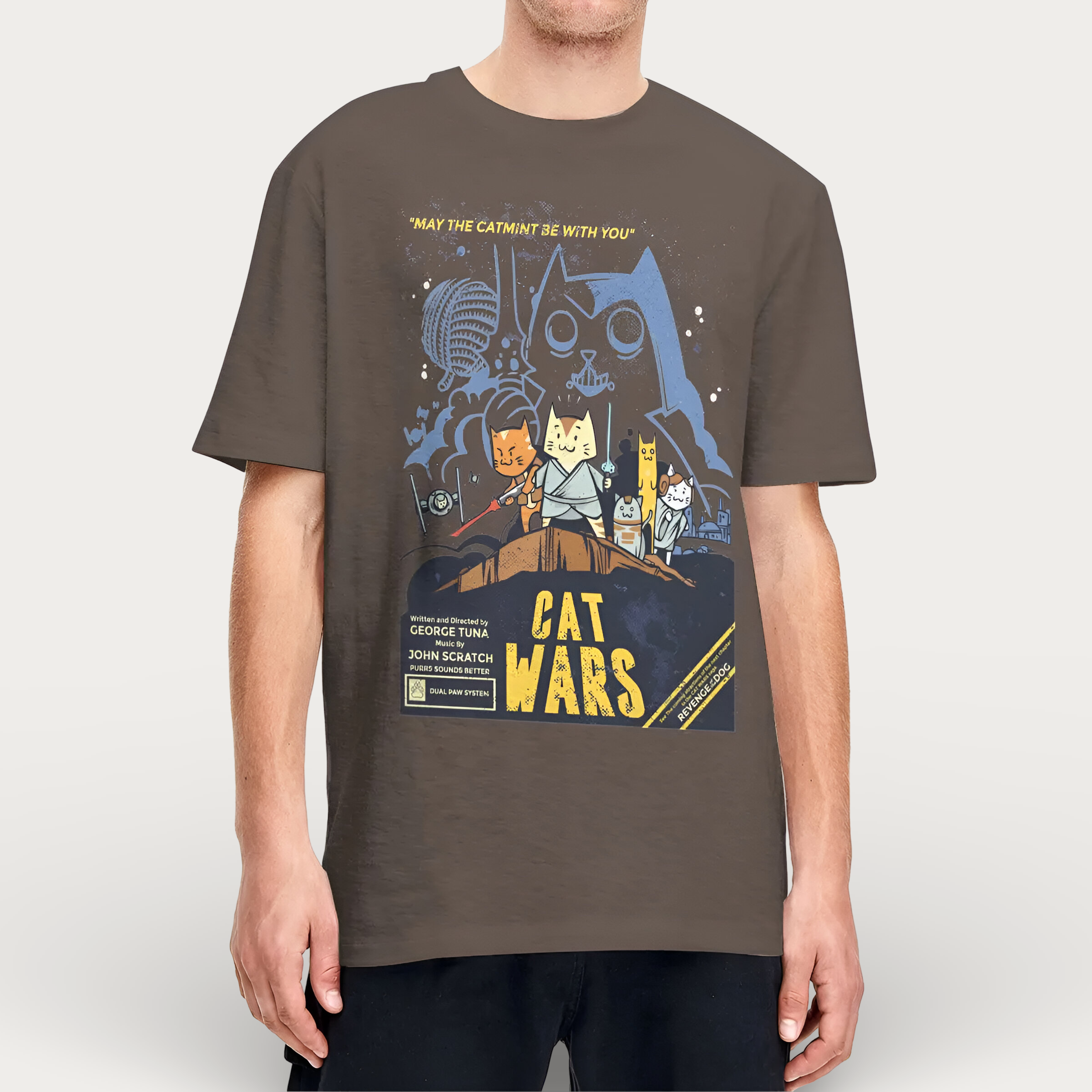 Meow Wars Vintage T-Shirt [ Plus Size Available]