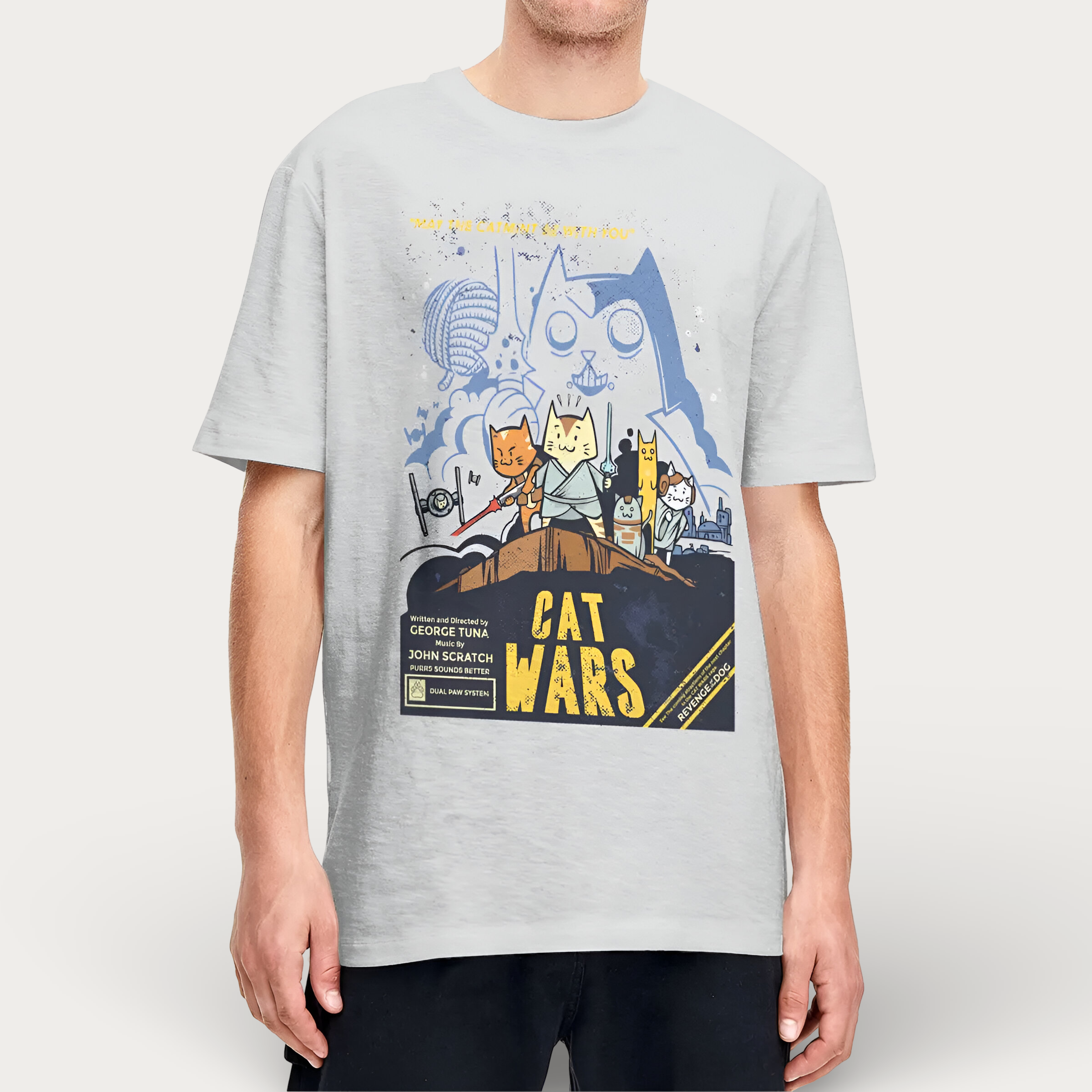 Meow Wars Vintage T-Shirt [ Plus Size Available]
