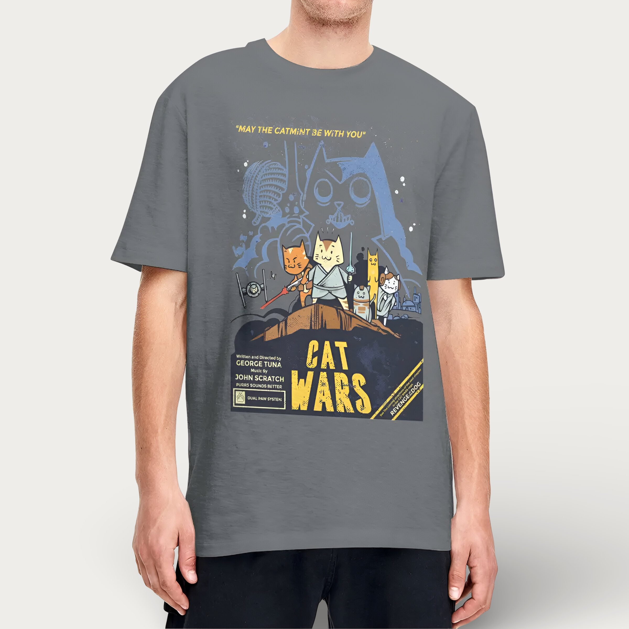 Meow Wars Vintage T-Shirt [ Plus Size Available]