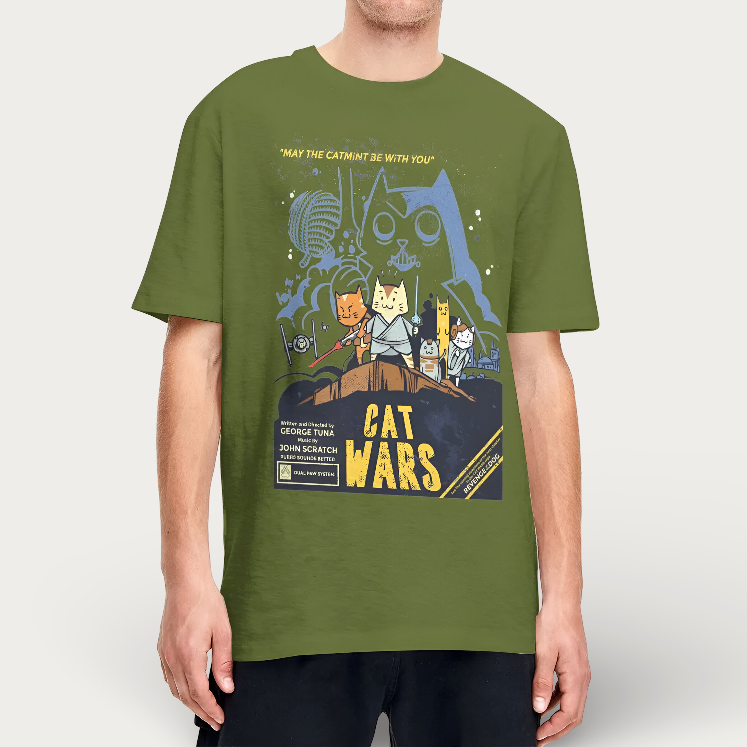 Meow Wars Vintage T-Shirt [ Plus Size Available]