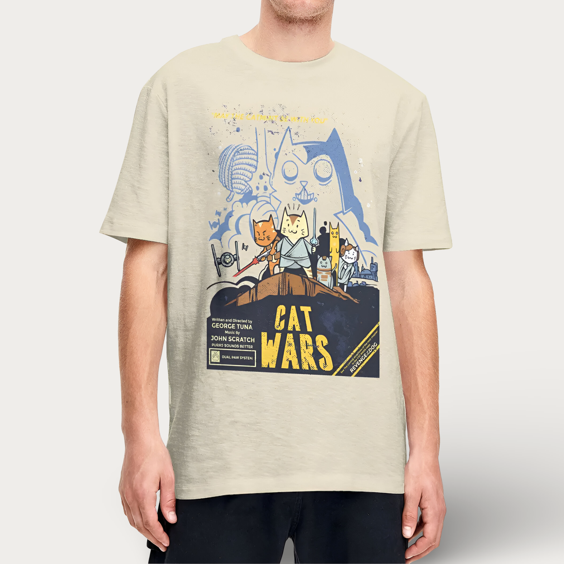Meow Wars Vintage T-Shirt [ Plus Size Available]