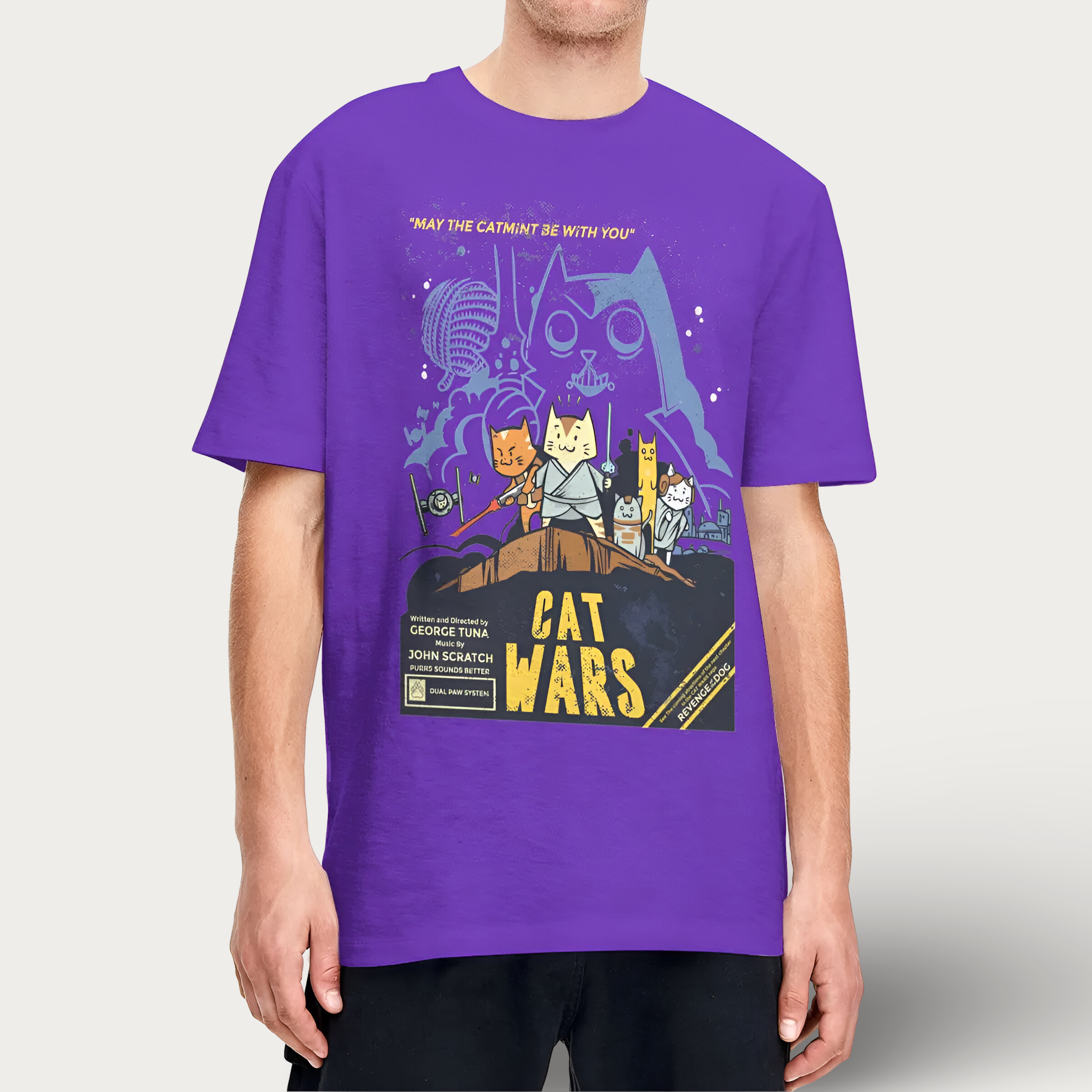 Meow Wars Vintage T-Shirt [ Plus Size Available]