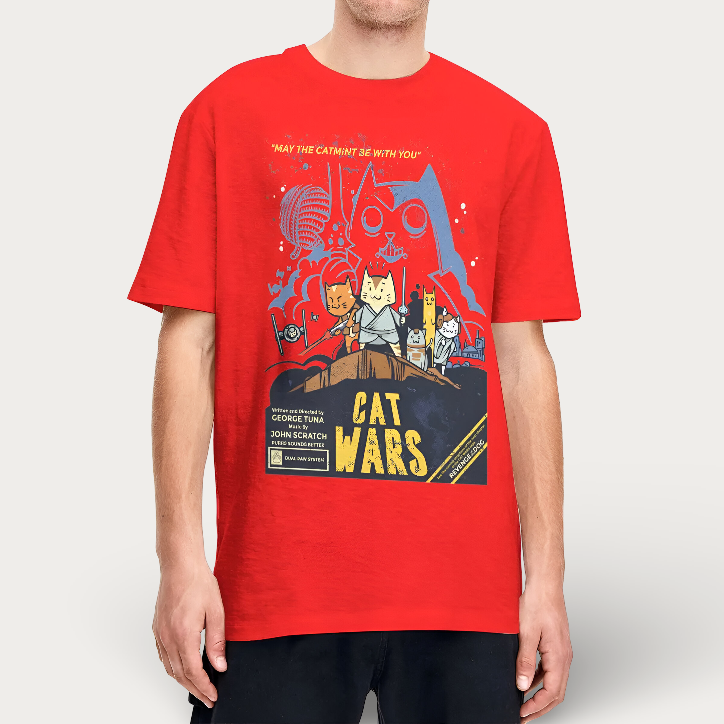 Meow Wars Vintage T-Shirt [ Plus Size Available]