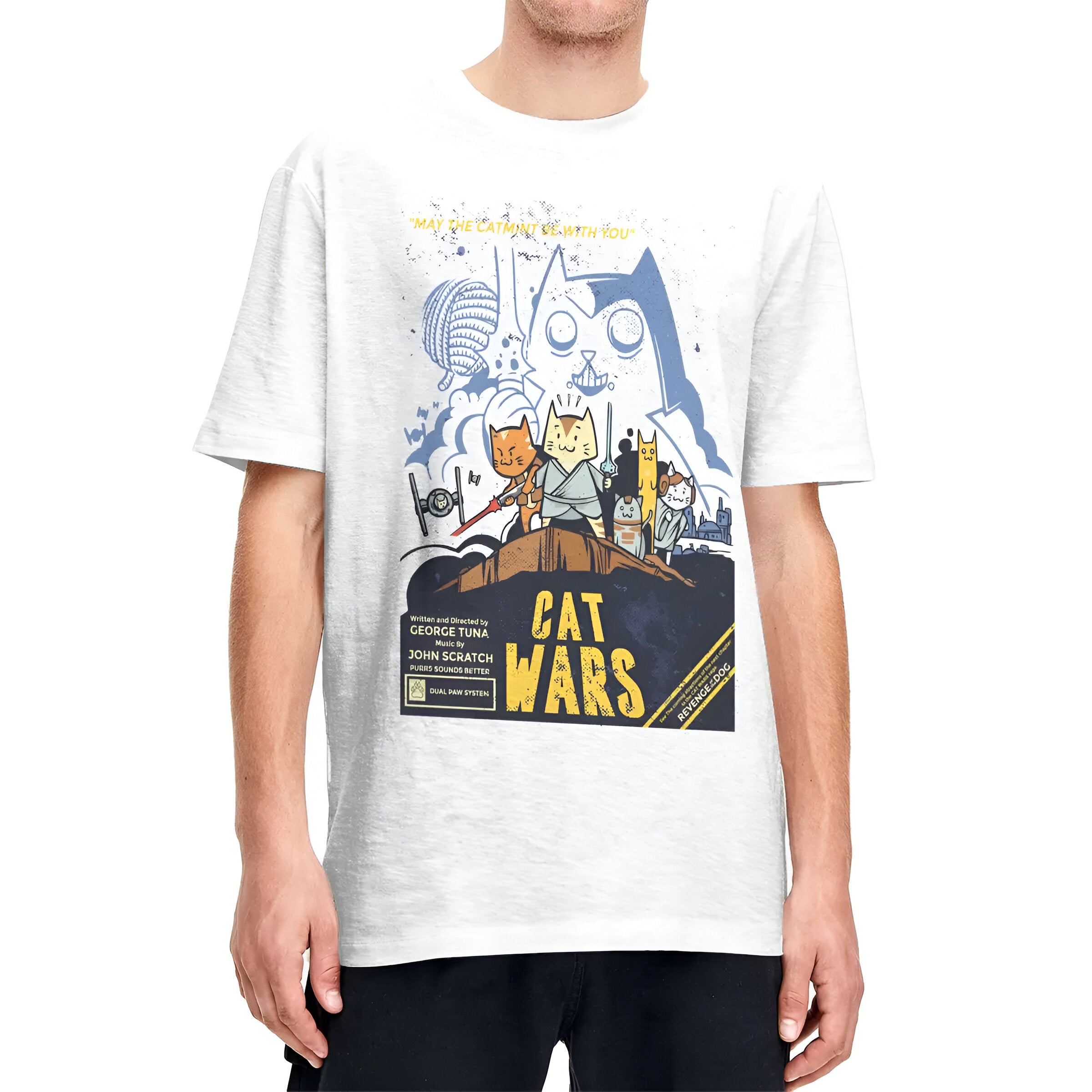 Meow Wars Vintage T-Shirt [ Plus Size Available]