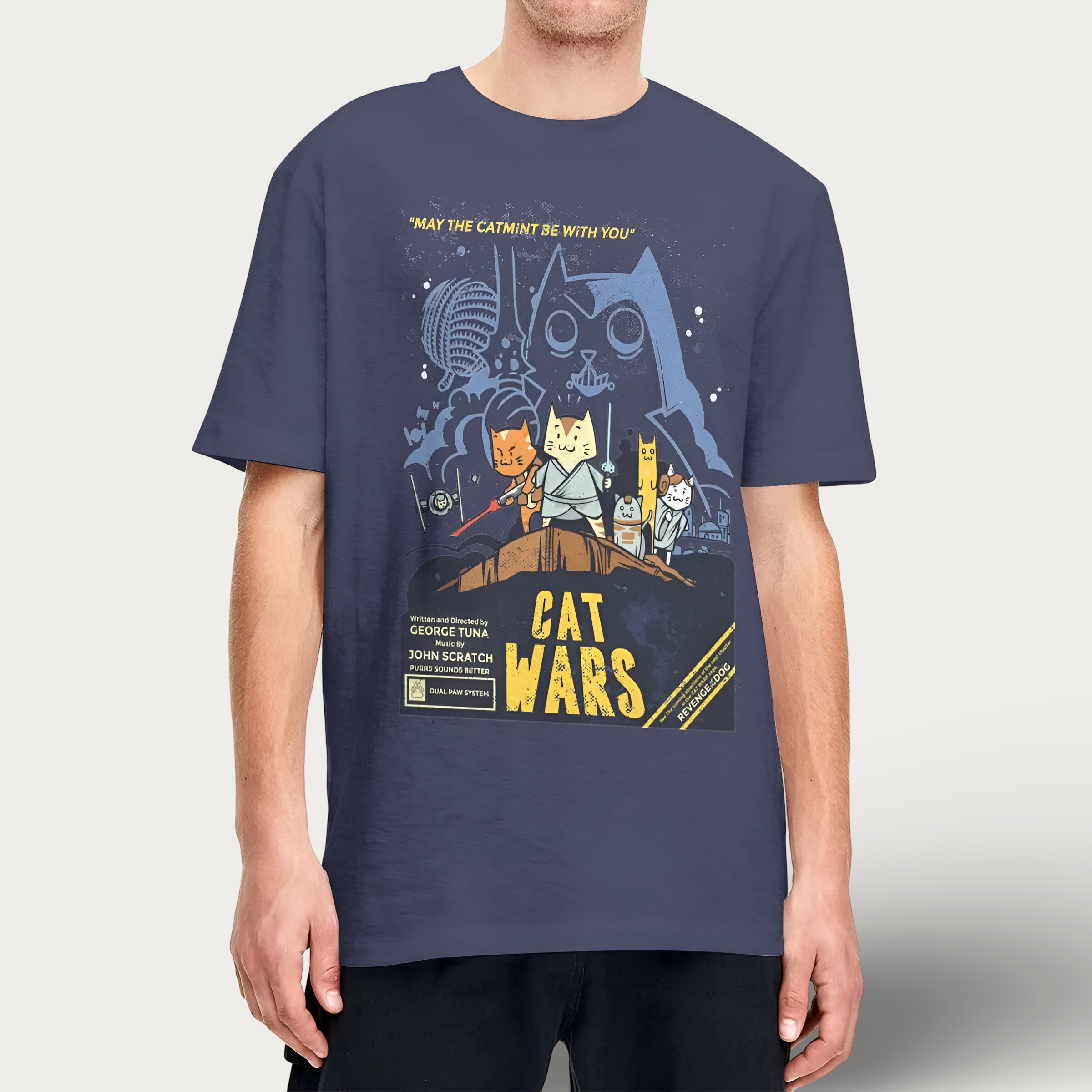 Meow Wars Vintage T-Shirt [ Plus Size Available]