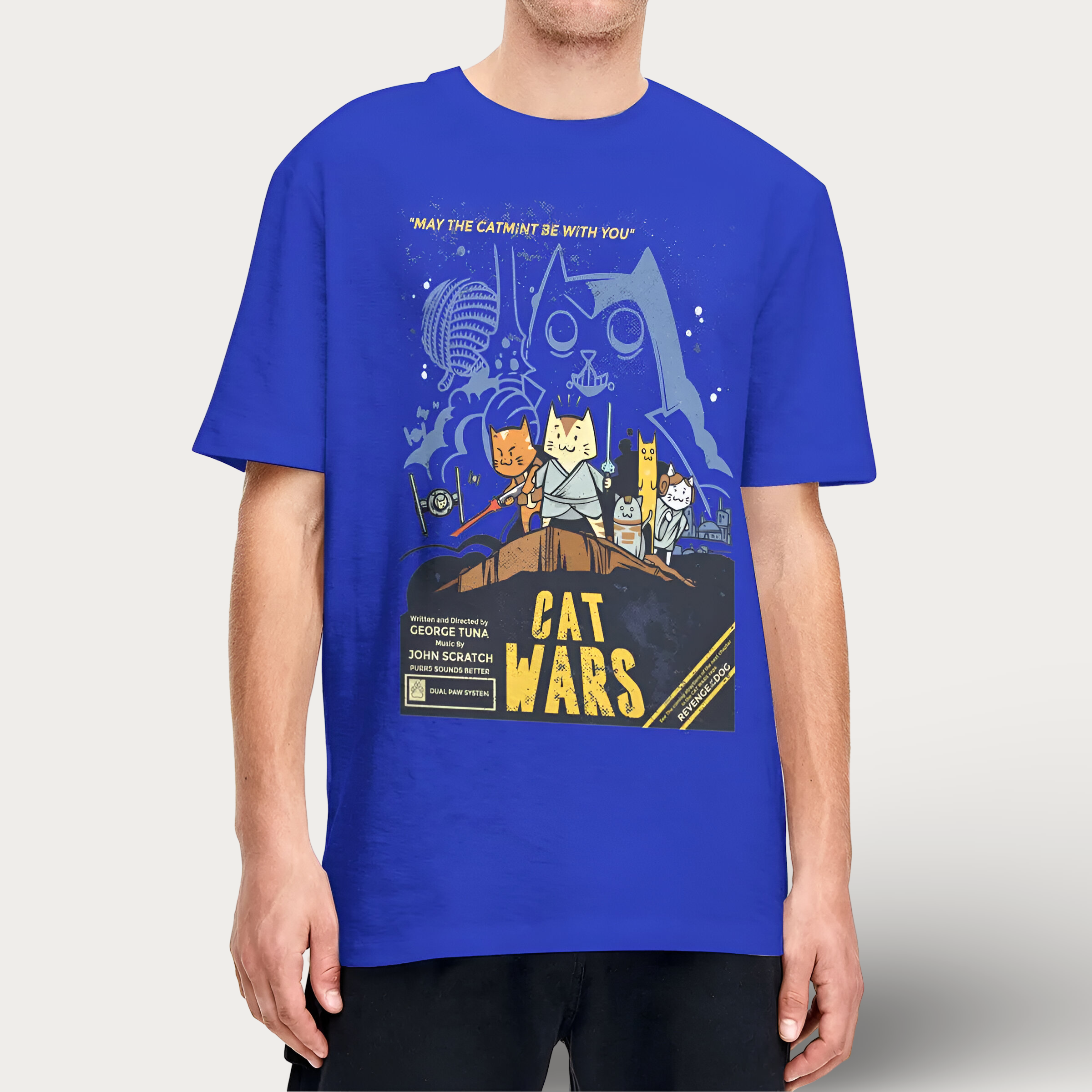 Meow Wars Vintage T-Shirt [ Plus Size Available]