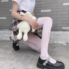 Gothic Kitty Fishnet Stockings