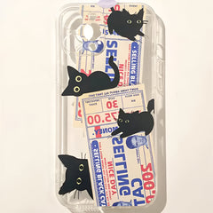 Doodle Angry Cat iPhone Case