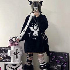 Devillish Cat Ears Hood & Sweater Set