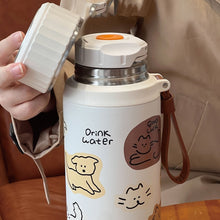 Load image into Gallery viewer, Comical Cat Design Thermal Tumbler

