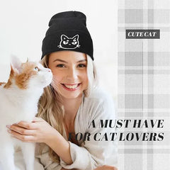 Glow In The Dark Kitty Embroidered Beanie