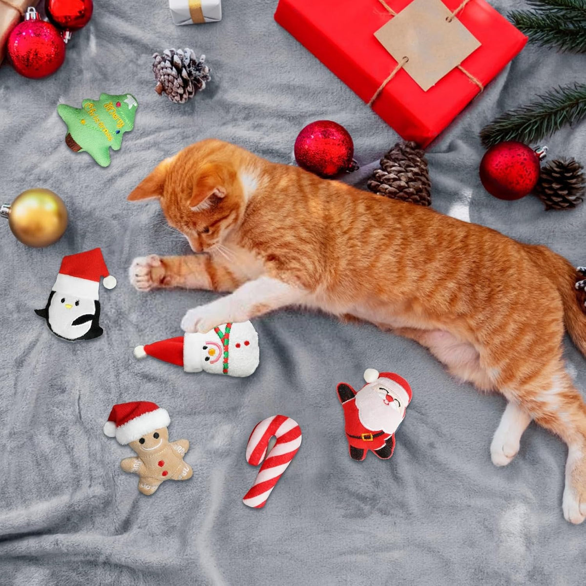 Plust Christmas Catnip Toys [5 Piece Set]