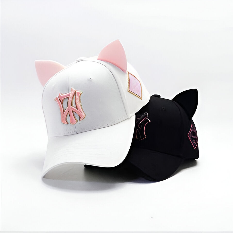 K-Pop Embroidered Cat Ears Cap