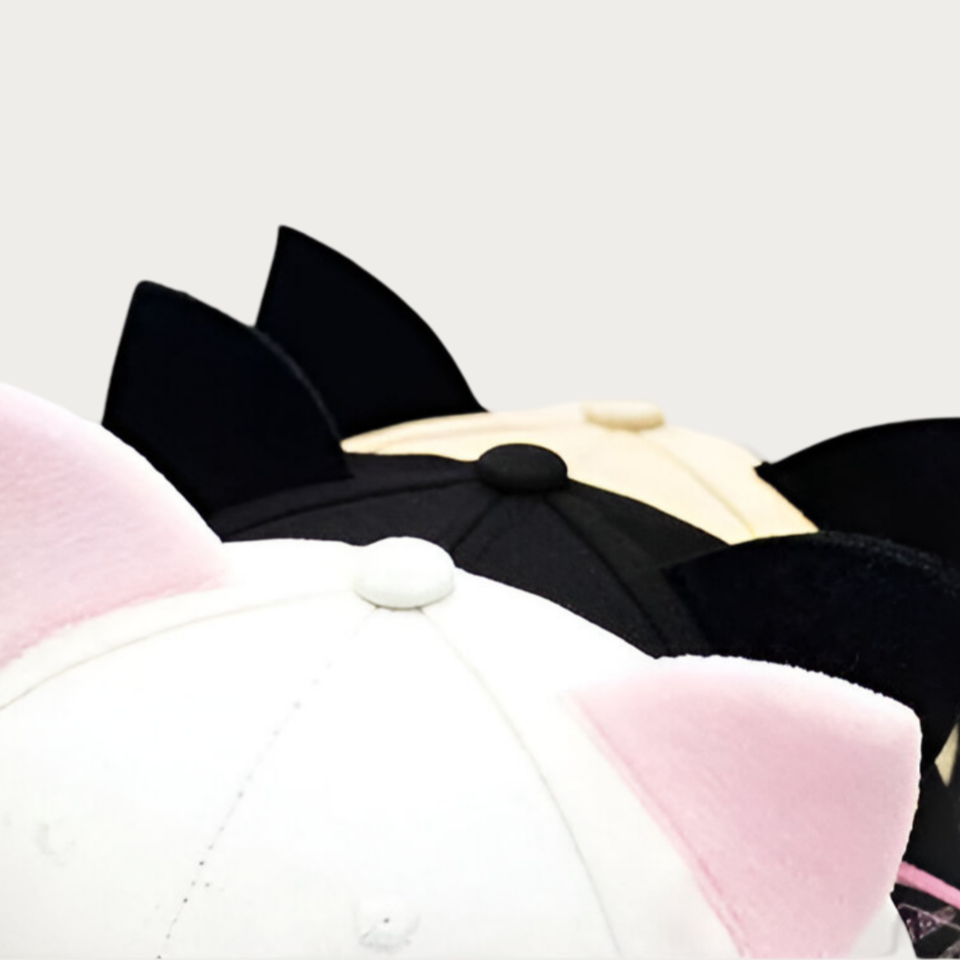 K-Pop Embroidered Cat Ears Cap