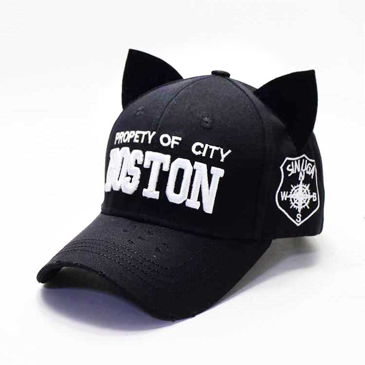 Boston Cat Ears Baseball Cap [Adjustable]