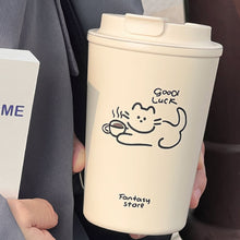 Load image into Gallery viewer, Comical Cat Print Stainless Steel Tumbler
