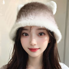 Load image into Gallery viewer, Plushy Cat Ears Bucket Hat
