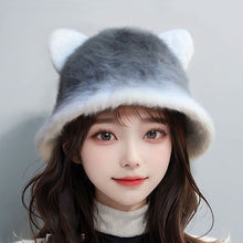 Load image into Gallery viewer, Plushy Cat Ears Bucket Hat
