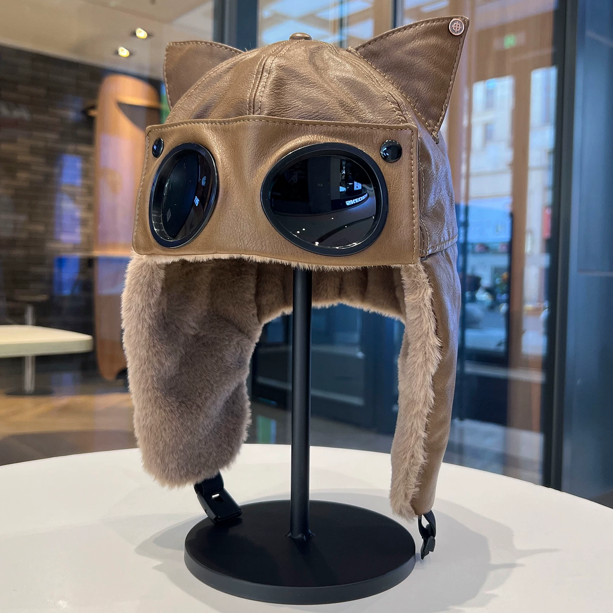 Cyber Cat Goggles Hat