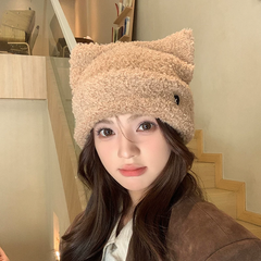Fluffy Kitty Ear Winter Beanie