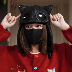 Cyber Cat Goggles Hat