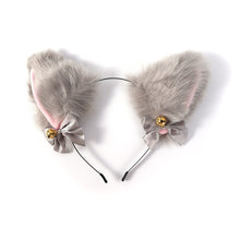 Load image into Gallery viewer, Handmade Cat Ears Headband &amp; Collar Set
