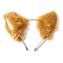 Load image into Gallery viewer, Handmade Cat Ears Headband &amp; Collar Set
