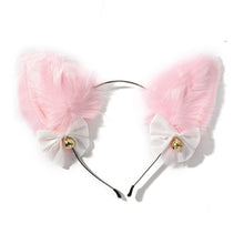 Load image into Gallery viewer, Handmade Cat Ears Headband &amp; Collar Set
