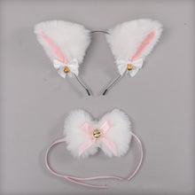 Load image into Gallery viewer, Handmade Cat Ears Headband &amp; Collar Set
