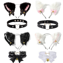 Load image into Gallery viewer, FREE - Handmade Kitten Ears Headband &amp; Choker Set
