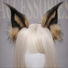 Load image into Gallery viewer, Furry Bobcat Ears Headband
