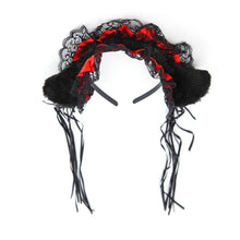 Load image into Gallery viewer, Handmade Cat Ears Headband &amp; Collar Set
