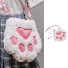 Load image into Gallery viewer, Plush Cat Paw Sling Bag
