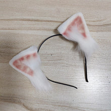 Load image into Gallery viewer, Rosy Cat Ears Headband
