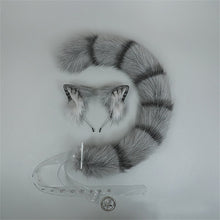 Load image into Gallery viewer, Handmade Tabby Cat Ears and Tail Set
