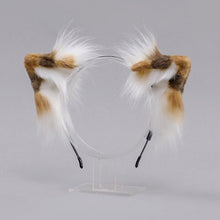 Load image into Gallery viewer, Handmade Tri-color Tabby Cat Ears and Tail Set
