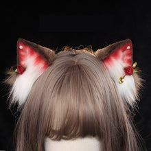 Load image into Gallery viewer, Rosy Cat Ears Headband
