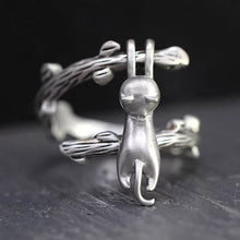 Load image into Gallery viewer, Purrfectly Gothic Cat Ring
