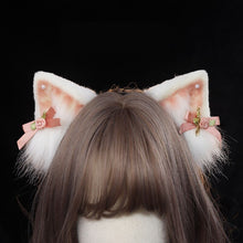 Load image into Gallery viewer, Rosy Cat Ears Headband
