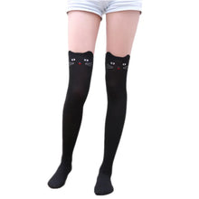 Load image into Gallery viewer, Playful Cat Thigh High Stockings
