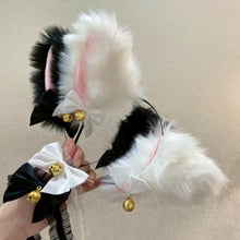 Load image into Gallery viewer, Handmade Cat Ears Headband &amp; Collar Set
