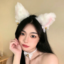 Load image into Gallery viewer, Handmade Cat Ears Headband &amp; Collar Set
