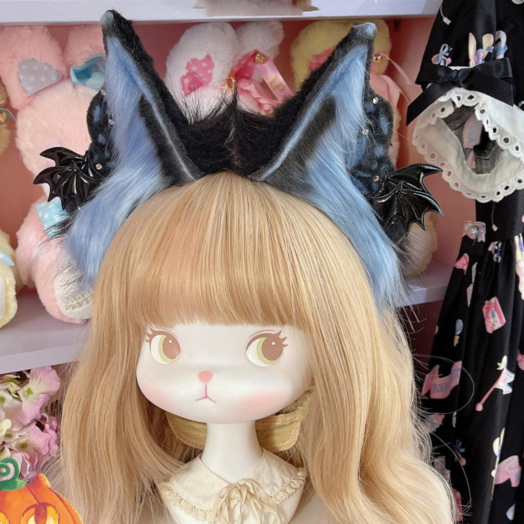 Gothic Furry Moth Wings Headband