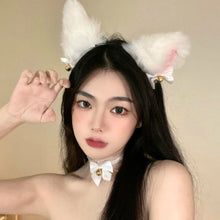 Load image into Gallery viewer, Handmade Cat Ears Headband &amp; Collar Set
